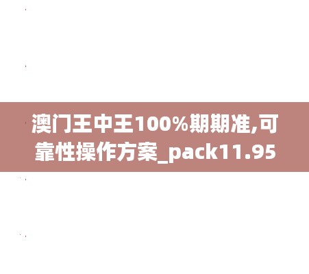 澳门王中王100%期期准,可靠性操作方案_pack11.951