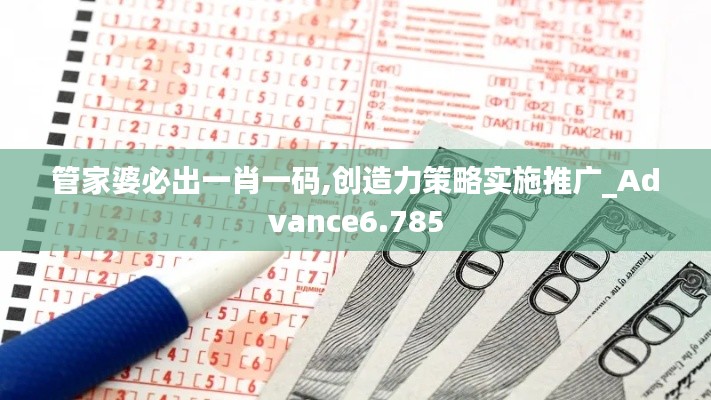 管家婆必出一肖一码,创造力策略实施推广_Advance6.785