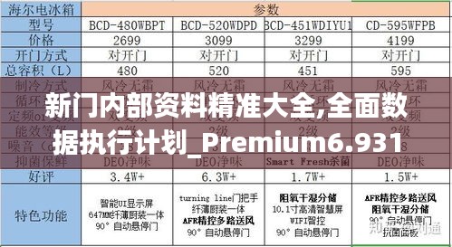 新门内部资料精准大全,全面数据执行计划_Premium6.931