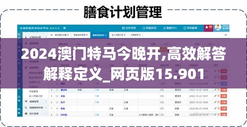 2024澳门特马今晚开,高效解答解释定义_网页版15.901