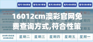 16012cm澳彩官网免费查询方式,符合性策略定义研究_豪华版9.221