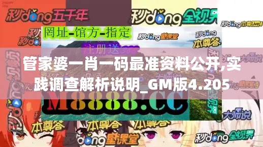 管家婆一肖一码最准资料公开,实践调查解析说明_GM版4.205