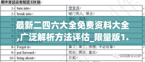 最新二四六大全免费资料大全,广泛解析方法评估_限量版1.319