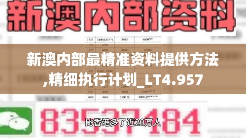 新澳内部最精准资料提供方法,精细执行计划_LT4.957