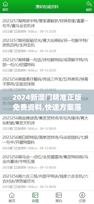 2024新澳门精准正版免费资料,快速方案落实_高级款5.557