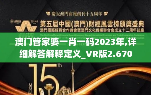 澳门管家婆一肖一码2023年,详细解答解释定义_VR版2.670