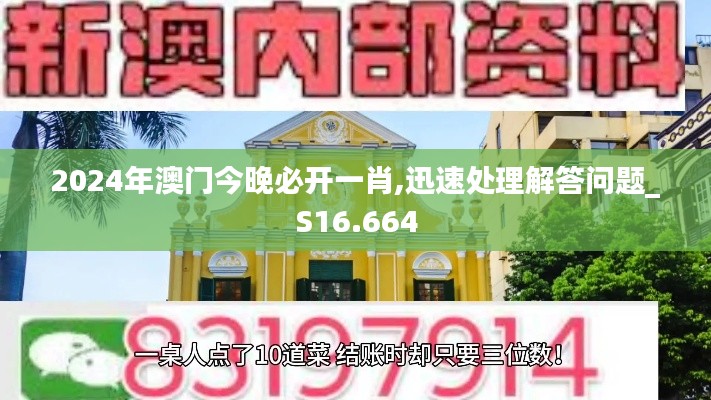 2024年澳门今晚必开一肖,迅速处理解答问题_S16.664